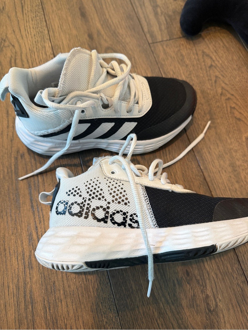 adidas Kids Black & White Athletic Sneakers
